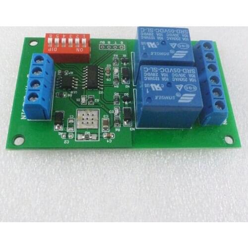 DC 5V/12V/24V 2 Channel RS485 Relay Modbus RTU PLC Module