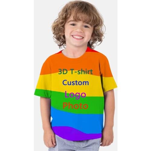 Customize 3D Print T Shirt Kids Cartoon T-shirt Boys Girls Anime Custom Tshirt Tee Tops Cosplay Birthday Gift Parent-child Cloth