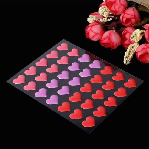 K5DC Heart Shape Enamel Dot Self Adhesive Embellishment for Cardmaking and Craft DIY