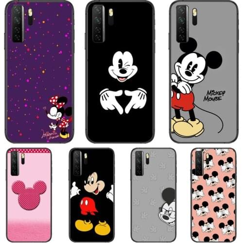 Cute mickey apple style cover Black Soft Cover The Pooh For Huawei Nova 8 7 6 SE 5T 7i 5i 5Z 5 4 4E 3 3i 3E 2i Pro Phone Case ca