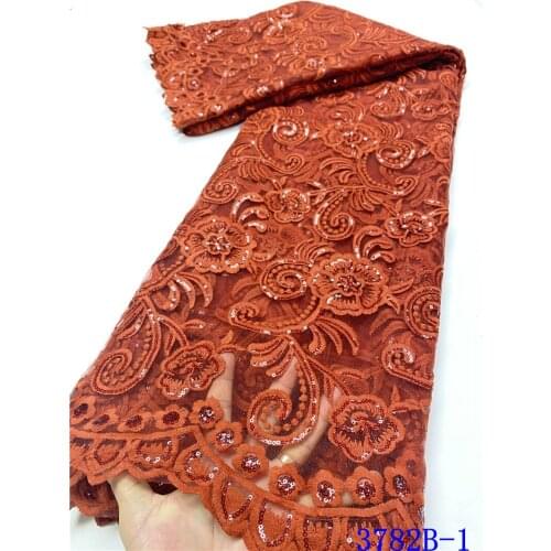 Latest French Tulle Lace Fabric 2021 High Quality Lace For Wedding African Dry Lace Fabric With Sequins For Nigerian Lace