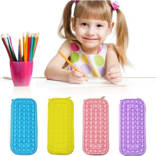 New Silicone Puzzle Decompression Toy Simple Storage Stationery Box Fidget Toy For Children Gift