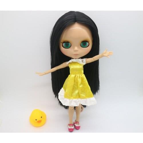 Joint body Nude Doll,tan skin black hair Factory doll Suitable For DIY For Girls