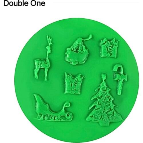Christmas Silicone Resin Mold Christmas tree Santa Claus Handmade Pendant Charms Jewelry Making Mould Craft DIY Jewelry Tool 1PC