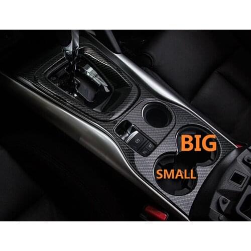 Car Gear Shift Knob Panel Water Cup Frame Cover Trim Replacement Accessories Carbon Fiber 2015 16 17 18 2019 for Renault Kadjar