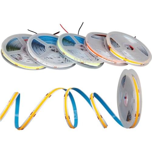 RA90 cob Led Strip Light High Density Flexible Color Warm Nature Cool White Linear Dimmable Blue Red White COB Led Strip Lights