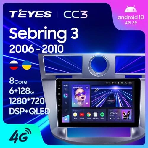 TEYES CC3 For Chrysler Sebring 3 JS 2006 - 2010 Car Radio carplay Multimedia Video Player Navigation stereo GPS Android 10 No 2din 2 din dvd