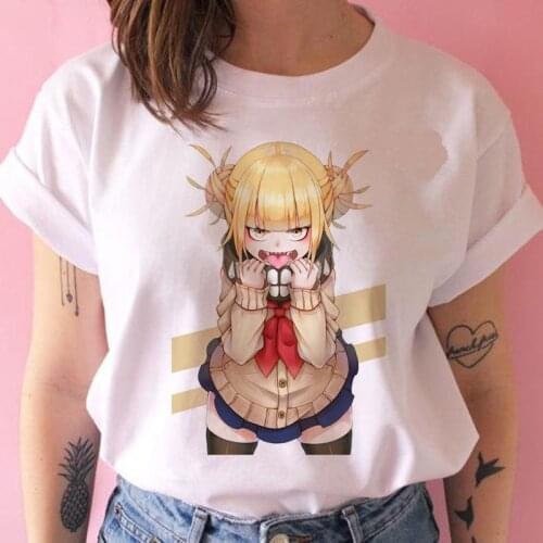Senpai Himiko Toga waifu women t shirt Harajuku Short Sleeve women t shirt Cute Anime T shirt Ullzang Graphic Tshirt Top Tees_T