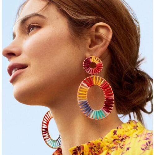 Hollow-out Lafite Grass Heart Waterdrop Earrings for Women Metal Gold Color Fashion Drop Earrings Wedding Jewelry Gift