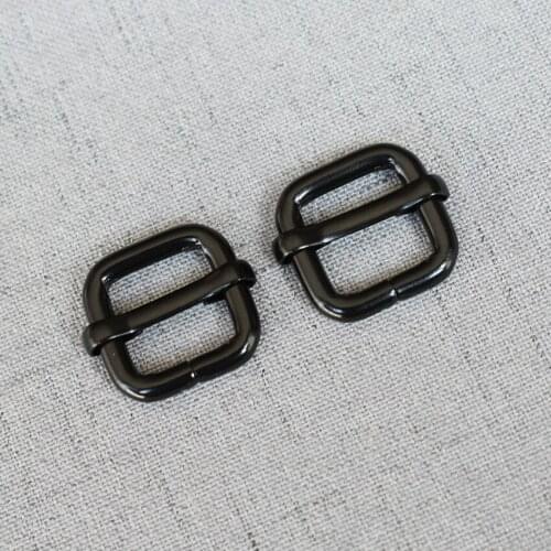 1 Piece 15mm Black Metal Slider Adjustable Buckle Handbag Strap For Bag DIY Accessories 15LXK-h