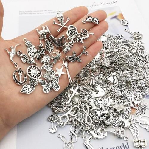 150-300pcs Mixed Vintage Metal Animal Birds Charms Beads DIY Bracelet Pendant Neacklace Accessories for Jewelry Making Findings