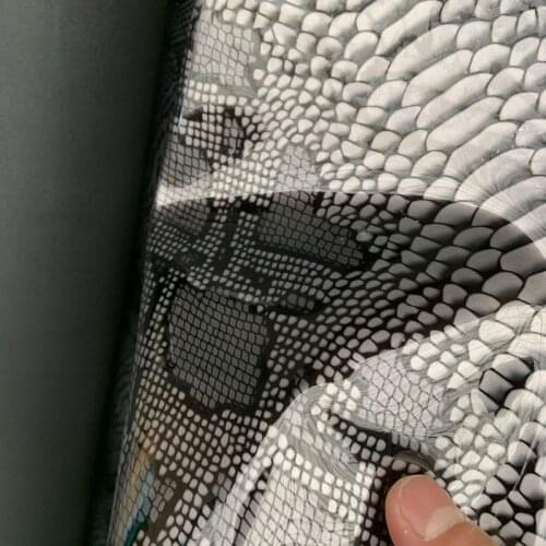 2021 New Fashions Transmembrane Black Snake Synthetic Leather Material