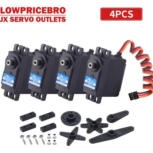 4pcs/Pack JX PS-5521MG 20KG Large Torque Metal Gear Standrd Analog Servo for RC Car Robot Plane