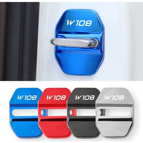 4 pcs Car Door Lock Protective Cover Stickers For Mercedes-Benz W169 W220 W221 W222 W108 W124 W126 W140 W168 W176 W177 W203 W204