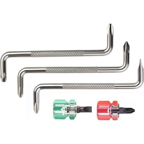 5 in 1 Offset Screwdriver Z Shaped Screwdrivers netic Slotted Phillips Double Head Hand Tool Set