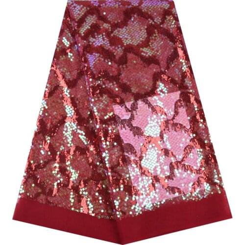 African Luxury Sequined Style French Mesh Lace Fabric Gorgeous Nigerian Embroidery Fabrics Bride Materials For Wedding F1727