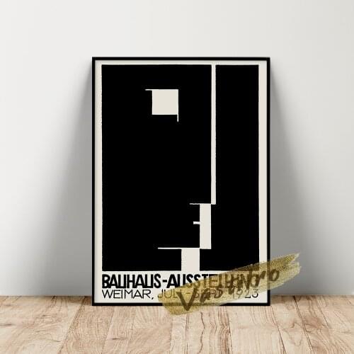 Bauhaus Abstract Art Prints Exhibition Retro Poster Printable Wall Art Canvas Painting Modern Bedroom Living Room Home Decor