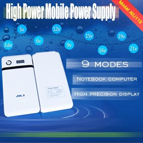 Free shipping 21v out put mobile note book power bank box 18650 battery case box section 6 universal treasure to DIY