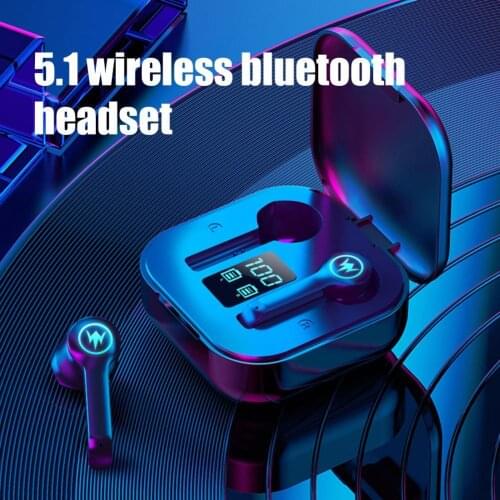 L10 LED Display Wireless Bluetooth 5.1 Earphone Sports Music Earphones Headsets Gaming Headphones with Microphonefor All Phon