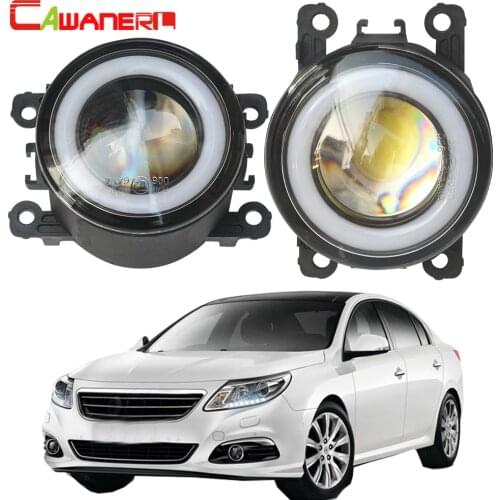 Cawanerl For Renault Latitude Saloon L70 2011-2015 Car Styling H11 30W LED Fog Light COB Angel Eye Daytime Running Light 12V