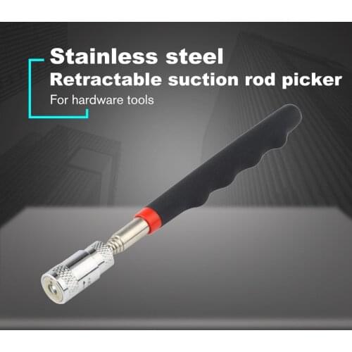 Hot Telescopic Adjustable Magnetic Pick-Up Tools Magnetic Telescopic Magnet Grip Long Pen Telescopic Magnet Stick with LED Light