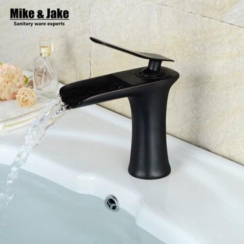 Free shipping Chrome crane and white Finish Waterfall cock Bathroom Faucet Bathroom Basin Mixer Tap with Hot and Cold Water
