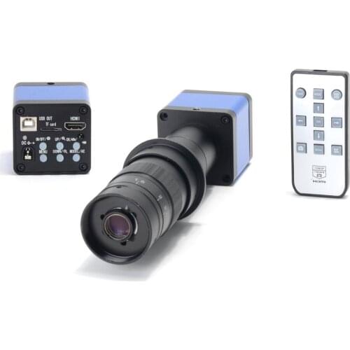 16MP Full HD 1080P Microscope Camera 1600W HDMI USB Digital Industrial Video Microscope 180X C-mount Lens for PCB CPU Repair