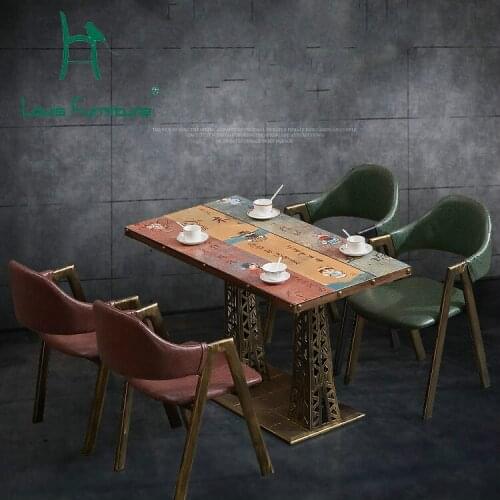 Louis Fashion Cafe Tables Dessert Shop Table Music Western Coffee Industrial Wind Iron
