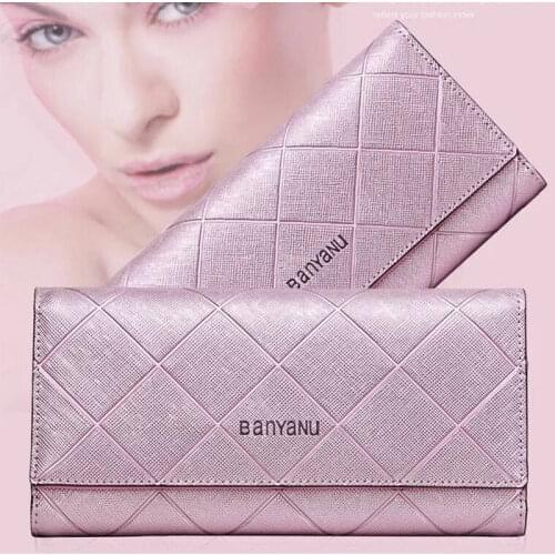 Fashion Design 2017 women rhombus wallets female leather purse high quality women clutches card holders coin keeper bolsas A104