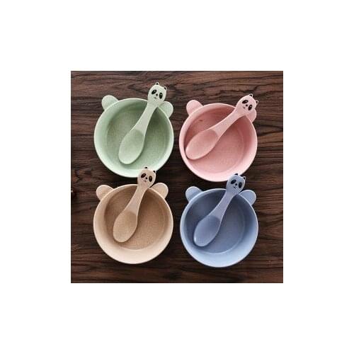 Fashion Panda bowl heat insulation anti dropping Bowl Spoon Set