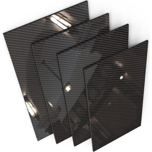 0.25-2.0mm 198mm X248mm 100% 3K Carbon Fiber Plate Panel Sheets Board Fiberic High Composite Hardness Material for RC Model