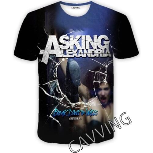 CAVVING 3D Printed Asking Alexandria Casual T-shirts Hip Hop Tee Shirts Harajuku Styles Tops Clothing for Men/women T01