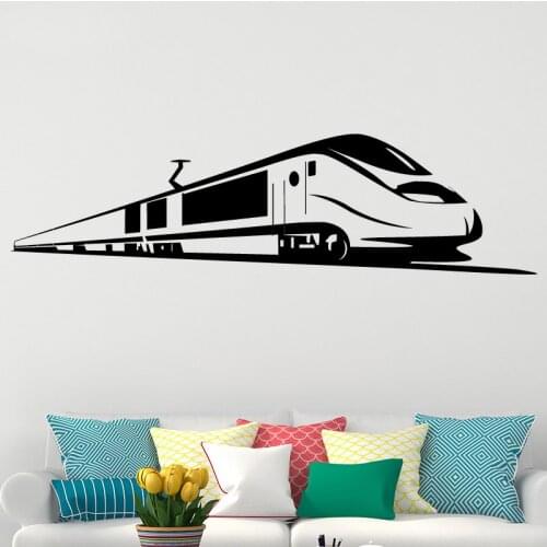 Bullet Train Wall Stickers Home Decor Removable Living Room Backgurand Home Decorationself Adhesive Wallpaper Accessories