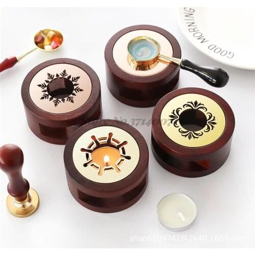 Retro Tripod Sealing Wax Furnace Stove Pot Wood Handle Sealing Wax Spoon Wax Bead Sticks Melting Wax Sealing Stamp Craft Gift