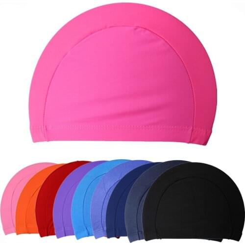 Free Size Swimming Caps For Men Women Elastic Nylon Ear Protection Long Hair Swimming Pool Hat Ultrathin Bathing Caps
