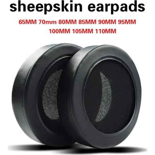 Replacement Sheepskin Earpads 65mm 70mm 80MM 85MM 90MM 95-110MM Memory Foam Ear pads Cushion for Sennheiser AKG Sony Razer