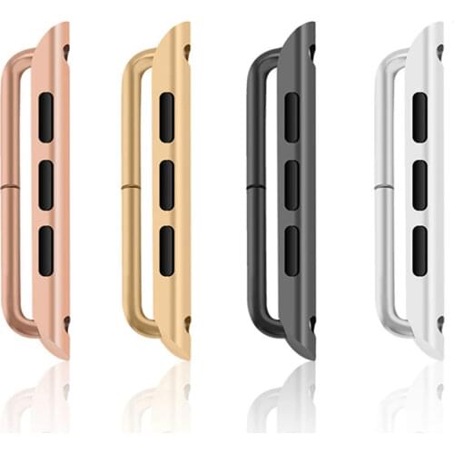 Adapter connector For Apple Watch band series 6 SE 3 4 5 for iwatch strap 42mm 38mm 44mm 40mm Stainless Steel clasp adaptor