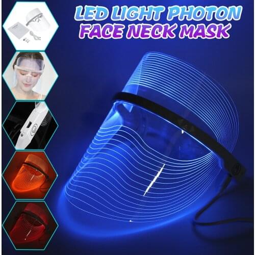 Face LED Mask Anti-Wrinkle Acne Light Photon Skin Rejuvenation Removal Spot Facial Skin Whitening Spa 3 Colors Beauty Device