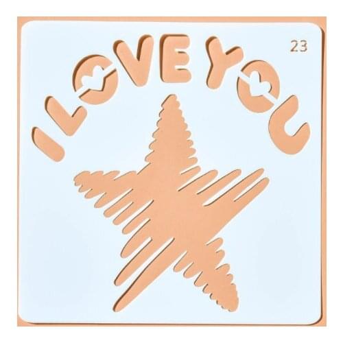 13*13 Star Layering Stencils graffiti hand copied board hollowed out photo album graphic spray painting tool