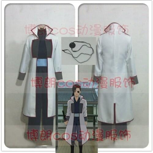 2016 Gintama Yagyuu Kyuubee Unisex Uniforms Cosplay Costume With Eye Glass