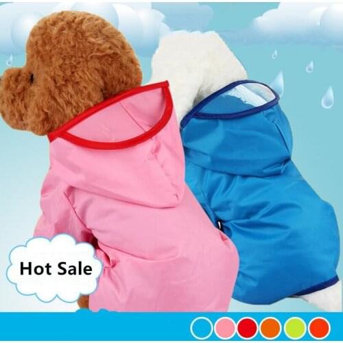 Small/Medium Dog Waterproof Pet Clothes With Cap Puppy Dogs Hooded Rain Coat Raincoat Jacket Clothes Teddy Corgi Teacup Shade