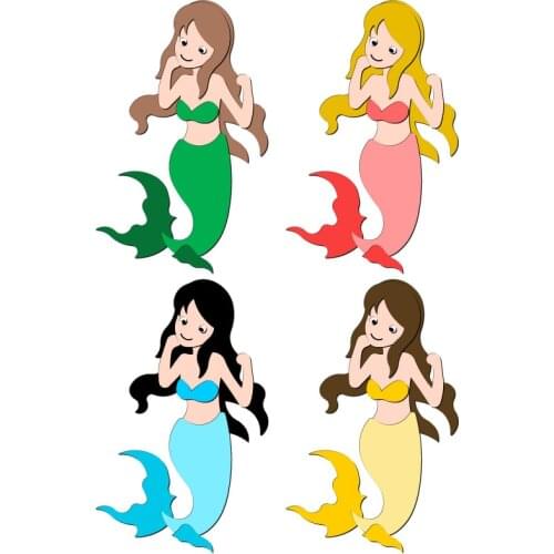 New Mermaid Wooden Die Scrapbooking C2798 Cutting Dies Multiple Sizes Compatible with most die cutting machines