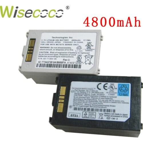 WISECOCO In Stock Used 4800mAh 82-71364-06 Battery For Motorola Zebra Symbol MC70 MC7090 MC75 MC75A MC75A6 MC75A8 MC7596