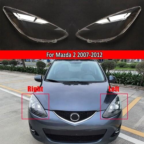 Car Headlamp Lens Replacement Auto Shell Cover For Mazda 2 2007-2012 Headlight Lampshade Lampcover Transparent Bright