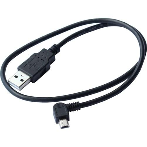 Angled mini USB 5pin male to USB2.0 male data charging cable for digital camera MP3 mp4