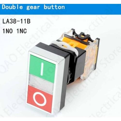 1PCS LA38-11 LA38 11 LA38-11series High quality automatic push button switch arcade Double button Self reset