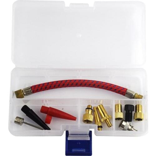 11pcs Bike Pump Extension Hose Tube Pipe Cord Bicycle Pumps Bike Inflater Pump Hose Adapter Needle Valve Basketball Air Bed Tyre