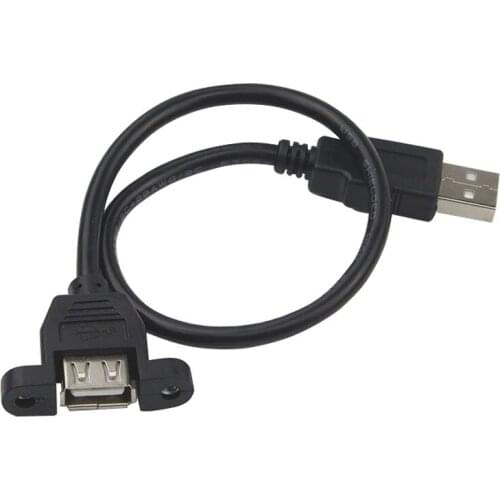 150cm USB Extension Cable with Screw Panel Mount USB 2.0 Male to Famale Cables Connectors For Computer Motherboard Panel Mount