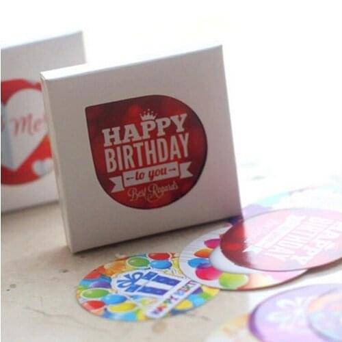 38 pcs/box Happy Birthday Paper sticker set decoration decal diy album scrapbooking sealing sticker