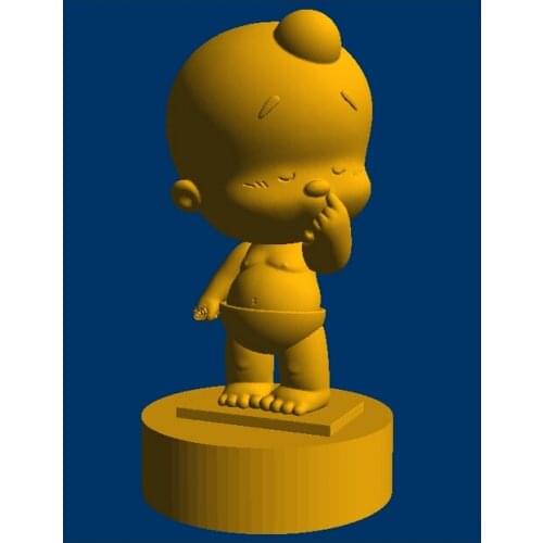 3D model STL CNC computer carving relief Sculpture Cartoon figure Henry bigg